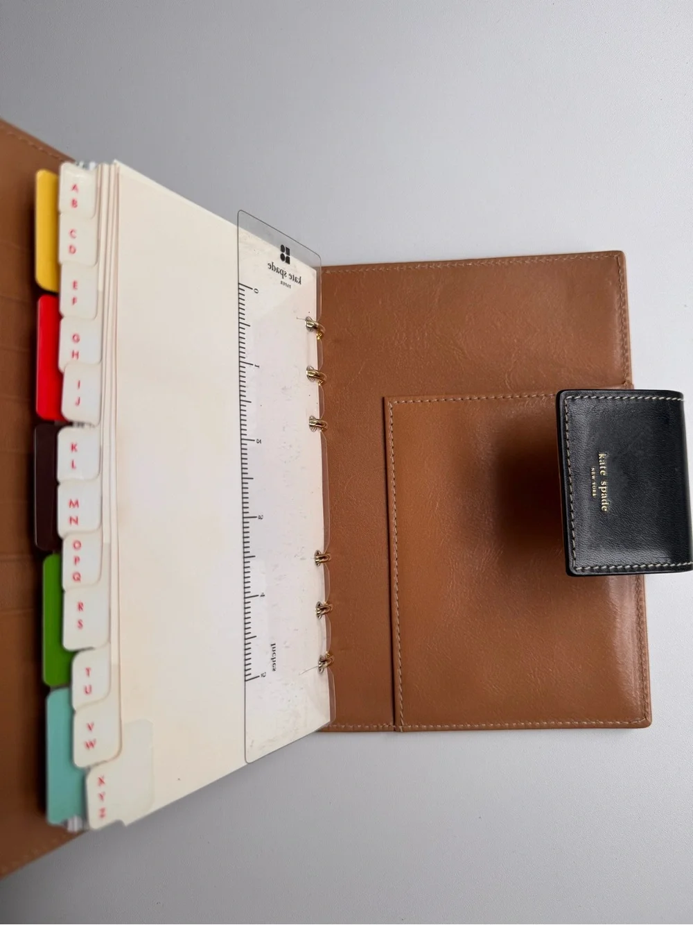 Kate Spade Italy Black Leather Planner Organizer